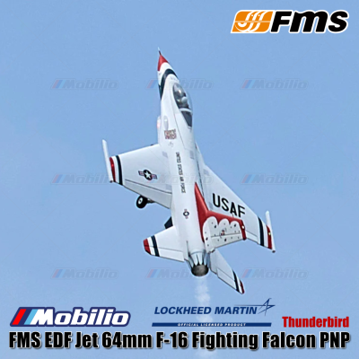 FMS EDF Jet 64mm F-16 Fighting Falcon PNP Thunderbird Blue Thunder RC Aero Modelling Aircraft