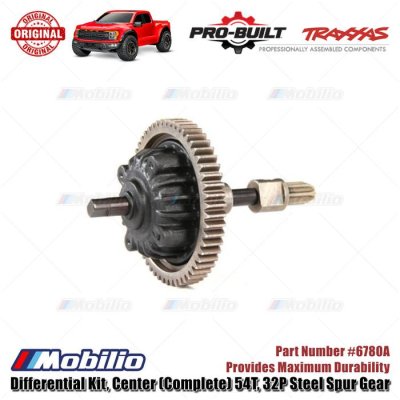 Traxxas Part #6780A Pro-Built Differential kit Center Complete 54T 32P Steel Spur Gear for RC Ford Raptor Slash Rustler Hoss Stampede