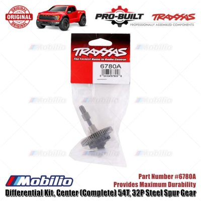 Traxxas Part #6780A Pro-Built Differential kit Center Complete 54T 32P Steel Spur Gear for RC Ford Raptor Slash Rustler Hoss Stampede