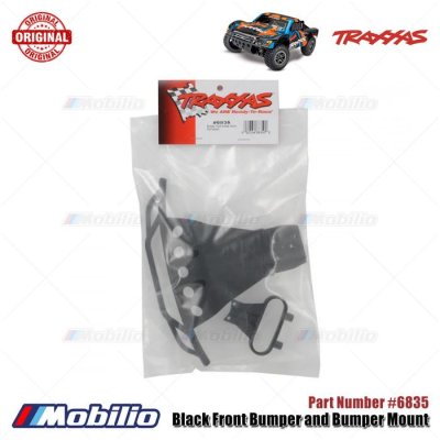 Traxxas Part #6835 Black Front Bumper and Bumper Mount for Slash Short Course RC