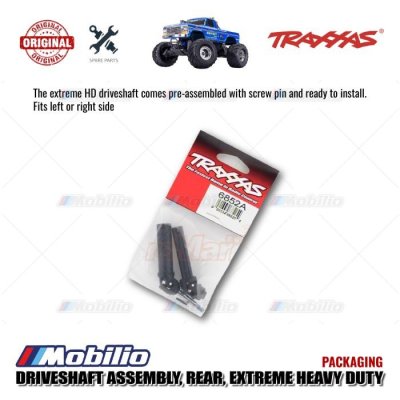 Traxxas Part #6852A Driveshaft Assembly Rear Extreme Heavy Duty (1) (left or right) (fully assembled ready to install)/ screw pin (1) for RC Bigfoot Ford Hoss Nitro Slash Rustler Slash Stampede