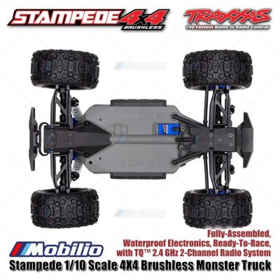 Traxxas Stampede 1/10 Scale 4X4 Brushless Monster Truck Fully-Assembled Waterproof RTR