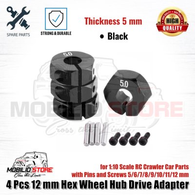4 Pcs 12 mm Hex Wheel Hub Drive Thickness 5/6/7/8/9/10/11/12 mm for RC
