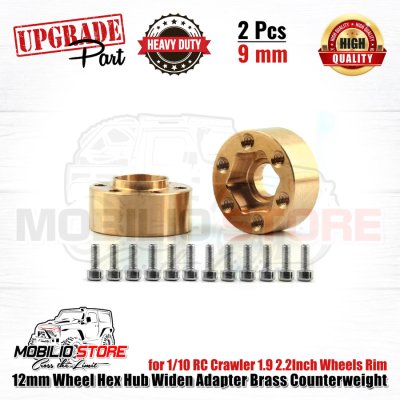 12 mm Wheel Hex Hub Widen Adapter Brass Counterweight for RC Crawler
