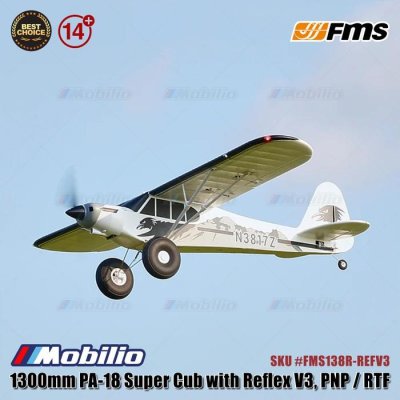 FMS 1300mm PA-18 Super Cub with Reflex V3 - PNP/RTF #FMS138R-REFV3 RC Air Plane Aeromodelling
