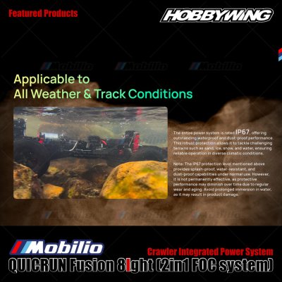 Hobbywing QUICRUN Fusion 8Ight 2in1 FOC system Crawler Integrated Power System