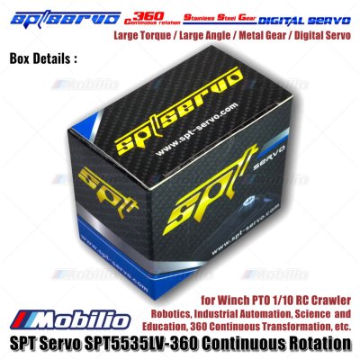 SPT Servo SPT5535LV-360 Continuous Rotation Metal Gear Digital Servo for Winch PTO 110 RC Crawler Robotics Industrial Automation Science and Education