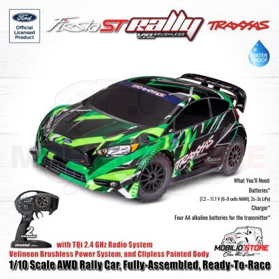 Traxxas Ford Fiesta ST Rally VXL Brushless 1/10Scale AWD Rally Car RTR