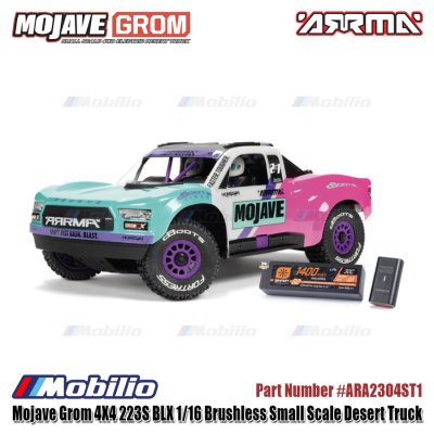 Arrma Mojave Grom 4X4 223S BLX 1/16 Brushless Small Scale Desert Truck RTR Part Number#ARA2304ST1 / ARA2304ST2