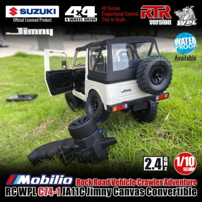 WPL C74-1 JA11C Jimny Canvas Convertible Realistic Hard Body RC 1/10 Scale Crawler Adventure RTR - C74-1 WP