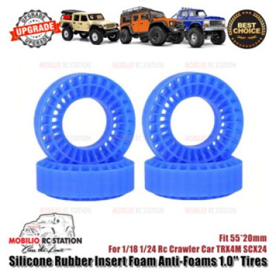 Silicone Rubber Insert Foam Anti-Foams 1.0'' Tires 1/18 1/24 RC Crawler Car TRX4M SCX24