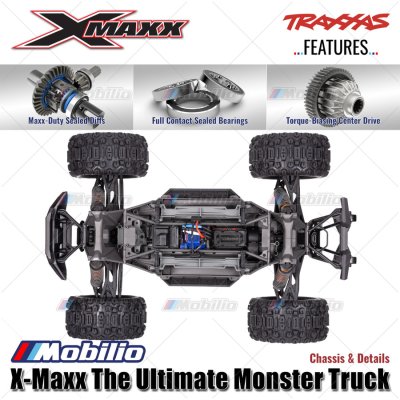 TRAXXAS New X-maxx Xmaxx 1/6 Scale Monster Truck Belted Sledgehammer Tires 8s Brushless 4WD TQI TSM RTR