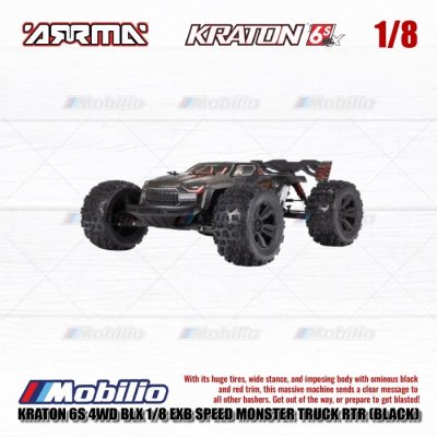 Arrma Kraton 6S 4WD BLK 1/8 EXB Speed Monster Truck RTR