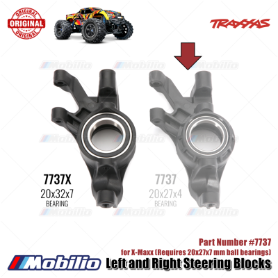 Traxxas Part #7737 Steering Blocks Left and Right for X-Maxx Monster Truck