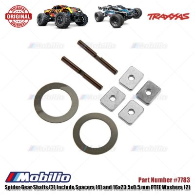 Traxxas #7783 Spider Gear Shaft and Spacers for X-Maxx XRT Monster Truck