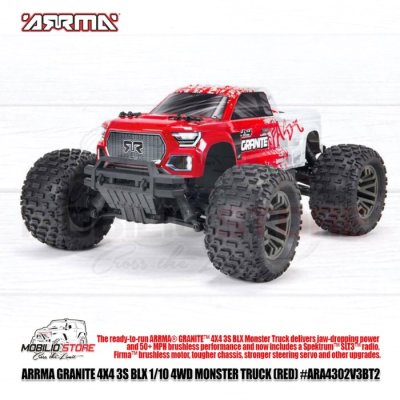 Arrma 1/10 Granite 4X4 V3 3S BLX Brushless 4WD Monster Truck RTR