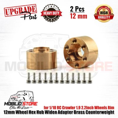 12 mm Wheel Hex Hub Widen Adapter Brass Counterweight for RC Crawler