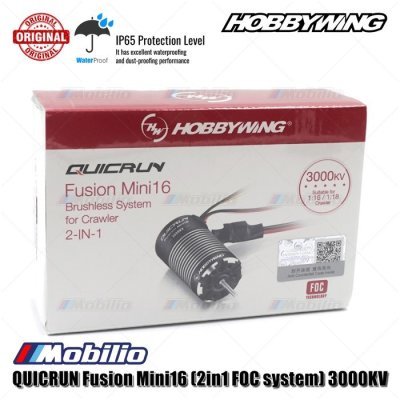 Hobbywing Quicrun Fusion Mini16 2in1 FOC System 3000KV Crawler 1/16 1/18 Mini RC Adventure