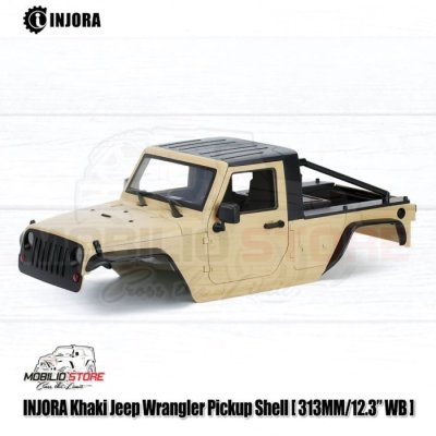 Injora Jeep Wrangler Pickup Body Shell 313 mm Wheelbase