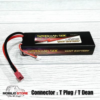 Vant Battery Lipo 2S 7.4 Volt 5200 mAh 50C Baterai RC Lithium Polimer