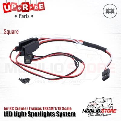 LED Light Spotlights System for TRX4M 1/18 RC Crawler Car Upgrade Part