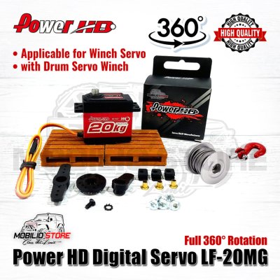 Power HD Digital Servo LF-20MG 360 Rotation 20 Kg Metal Gear RC Winch - LF-20MG 360