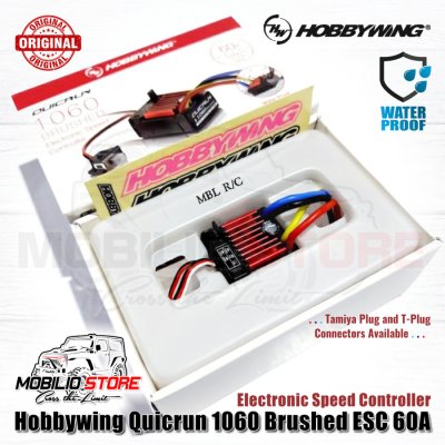 Hobbywing Quicrun 1060 Brushed ESC Waterproof 60A Speed Controller RC - T Plug