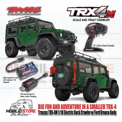 Traxxas TRX-4M 1/18 Electric Mini Crawler with Land Rover Defender Body