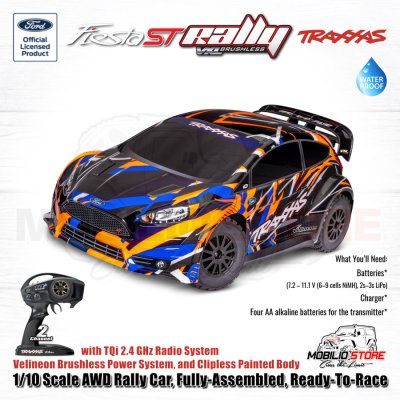 Traxxas Ford Fiesta ST Rally VXL Brushless 1/10Scale AWD Rally Car RTR
