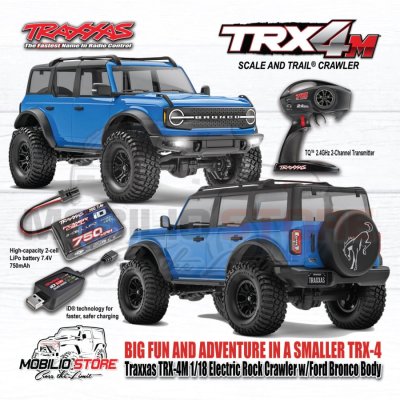 Traxxas TRX-4M 1/18 Electric Mini Crawler with Ford Bronco Body