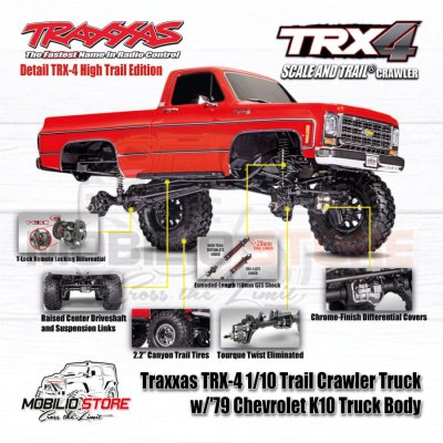 Traxxas TRX-4 1/10 High Trail Chevrolet 1979 K10 RC Truck RTR Crawler Adventure