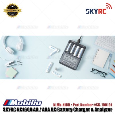 Skyrc Part #SK-100191 NC1600 AA AAA NiMh-NiCD DC Battery Charger and Analyzer