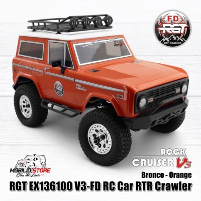 RC RGT 136100V3 FD 110 Scale 4WD Rock Crawler Cruiser RTR Ford Bronco