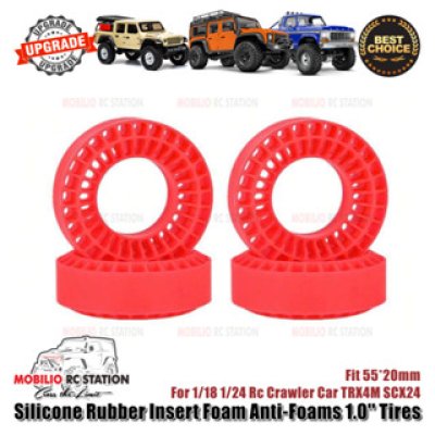 Silicone Rubber Insert Foam Anti-Foams 1.0'' Tires 1/18 1/24 RC Crawler Car TRX4M SCX24