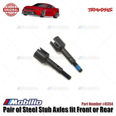 Traxxas Part #8354 Pair of Steel Stub Axles fit Front or Rear for 4-Tec Drift Ford Mustang