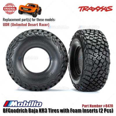 Traxxas Part #8470 BFGoodrich Baja KR3 Tires with Foam Inserts 2 Pcs for RC UDR Unlimited Desert Racer