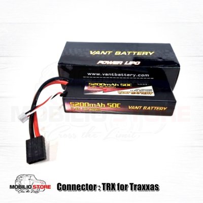 Vant Battery Lipo 2S 7.4 Volt 5200 mAh 50C Baterai RC Lithium Polimer