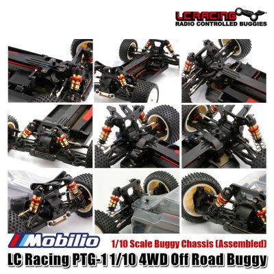 LC Racing PTG-1 1/10 4WD Off Road Buggy Chassis Assembled LC Racing #PTG-1H, PTG-1HBU, PTG-1HRD