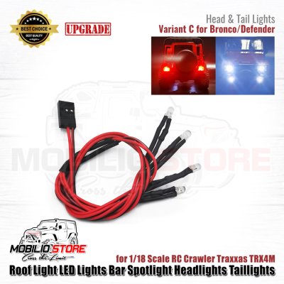 Roof Light LED Lights Bar Spot light Head-Tail lights TRX4M Traxxas RC