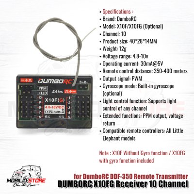 DumboRC DDF-350 10CH Remote Controller 10 Channel 2.4Ghz Transmitter