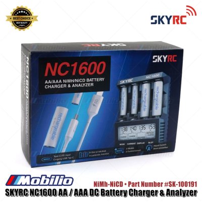 Skyrc Part #SK-100191 NC1600 AA AAA NiMh-NiCD DC Battery Charger and Analyzer