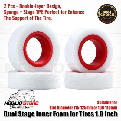Dual Stage Inner Foam for Tires 1.9 Inch for Tire Diameter 106-125mm