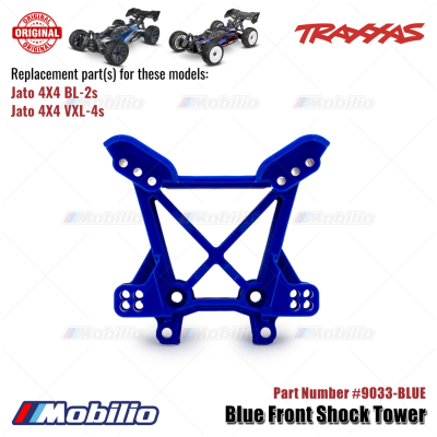 Traxxas Part #9033-BLUE Blue Front Shock Tower for RC Jato 4X4 Buggy