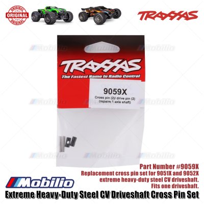 Traxxas Part #9059X Extreme Heavy-Duty Steel CV Driveshaft Cross Pin Set RC Mini Maxx BL-2S Mini XRT VXL-3S