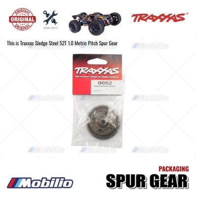 Traxxas Part #9652 52-Tooth Steel Spur Gear (1.0 metric pitch) Fits Sledge Center Differential for RC Sledge