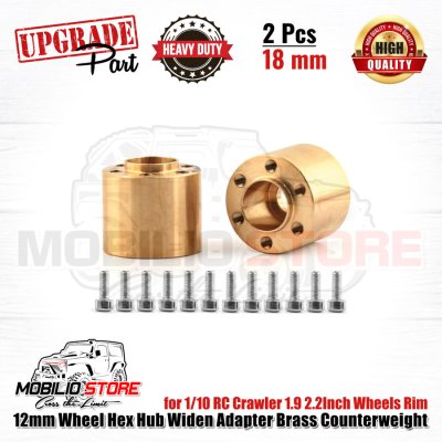 12 mm Wheel Hex Hub Widen Adapter Brass Counterweight for RC Crawler