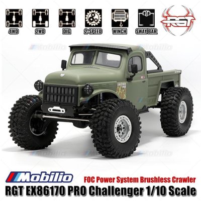 RGT EX86170 PRO Challenger 1/10 2.4G 4WD Brushless RC Car Rock Crawler Off-Road Adventure