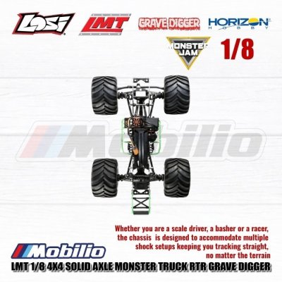 Losi LMT 1/8 4WD Solid Axle Monster Jam Truck Grave Digger