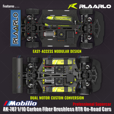 Rlaarlo AK-787 Professional Supercar Carbon Fiber Brushless RTR 2.4GHz On-Road Cars Remote Control
