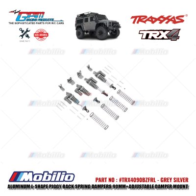 GPM Part #TRX4090BZFRL Aluminum L-shape Piggy Back Spring Dampers 90mm Adjustable Damper Mount Traxxas TRX-4 Crawler
